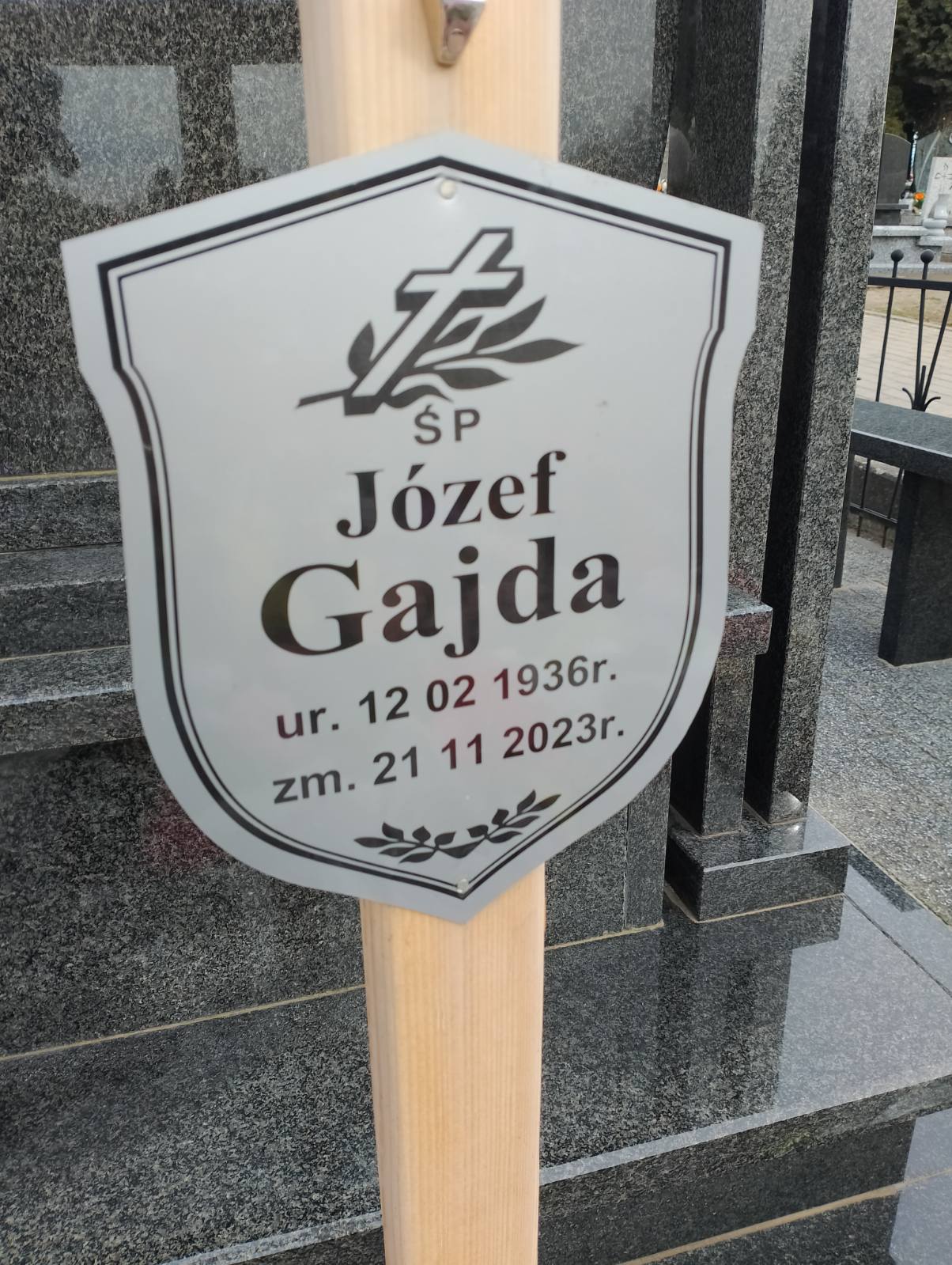 Józef Gajda  1936 Świdwin - Grobonet - Wyszukiwarka osób pochowanych