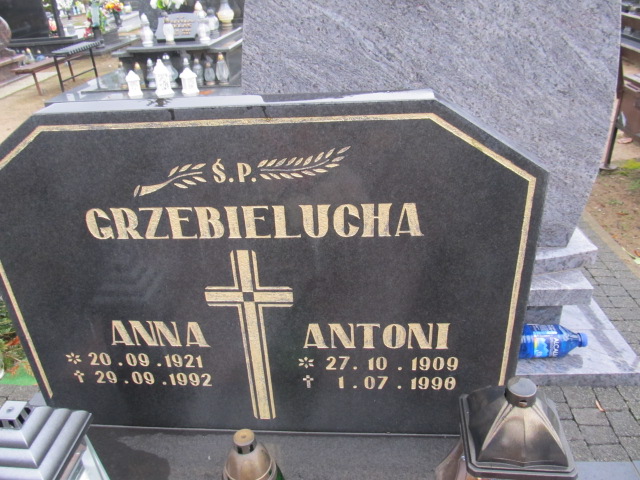 Anna Grzebielucha 1921 Świdwin - Grobonet - Wyszukiwarka osób pochowanych