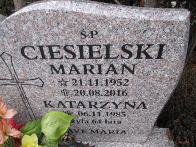 Marian Ciesielski 1952 Świdwin - Grobonet - Wyszukiwarka osób pochowanych