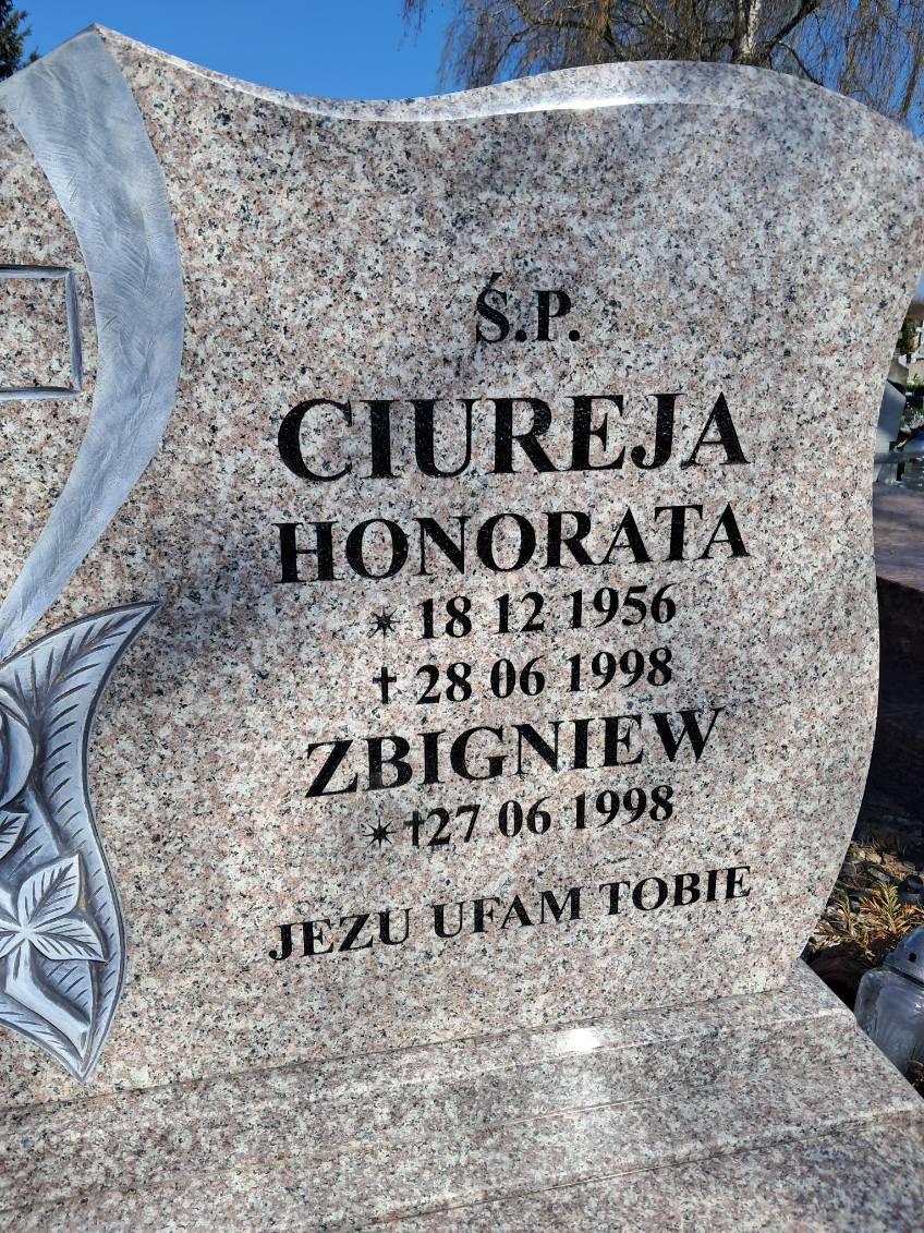 Honorata Ciureja 1956 Świdwin - Grobonet - Wyszukiwarka osób pochowanych