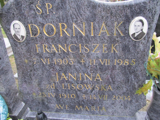 Franciszek Dorniak 1903 Świdwin - Grobonet - Wyszukiwarka osób pochowanych
