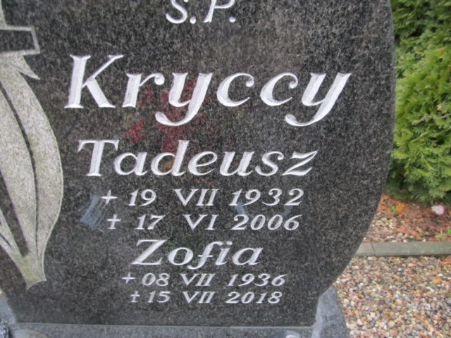 Zofia Krycka 1936 Świdwin - Grobonet - Wyszukiwarka osób pochowanych