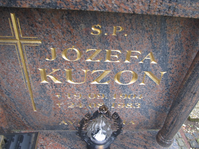 Józefa Kuzon 1904 Świdwin - Grobonet - Wyszukiwarka osób pochowanych