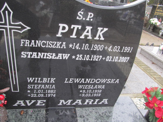 Stefania Wilbik 1882 Świdwin - Grobonet - Wyszukiwarka osób pochowanych